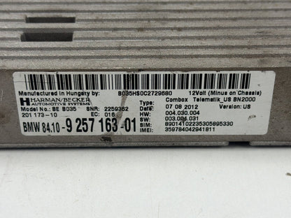 2011-2013 BMW X5 Bluetooth Telematics Communication Control Module 9257163 OEM