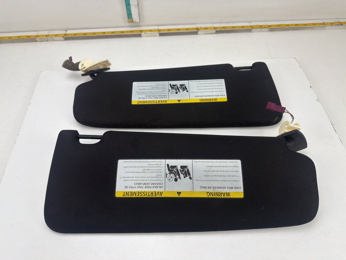 2011-2016 BMW 550i xDrive Front Roof Sun Visors Illuminated Mirrors Pair OEM