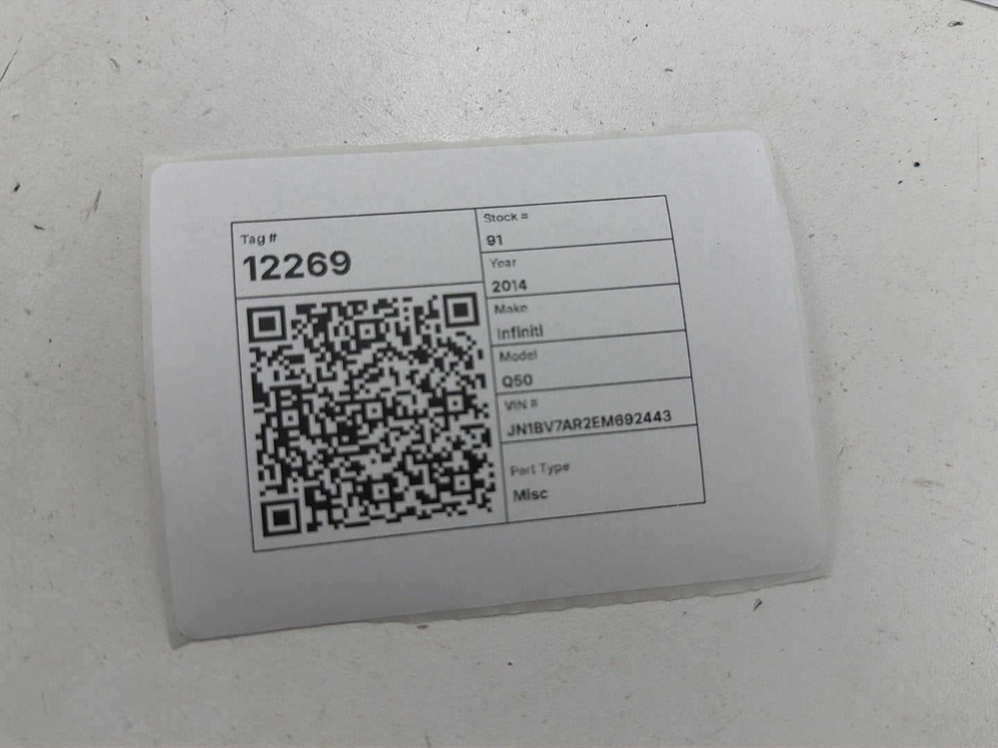 2014-2018 Infiniti Q50 TPMS Tire Pressure Warning Control Module OEM