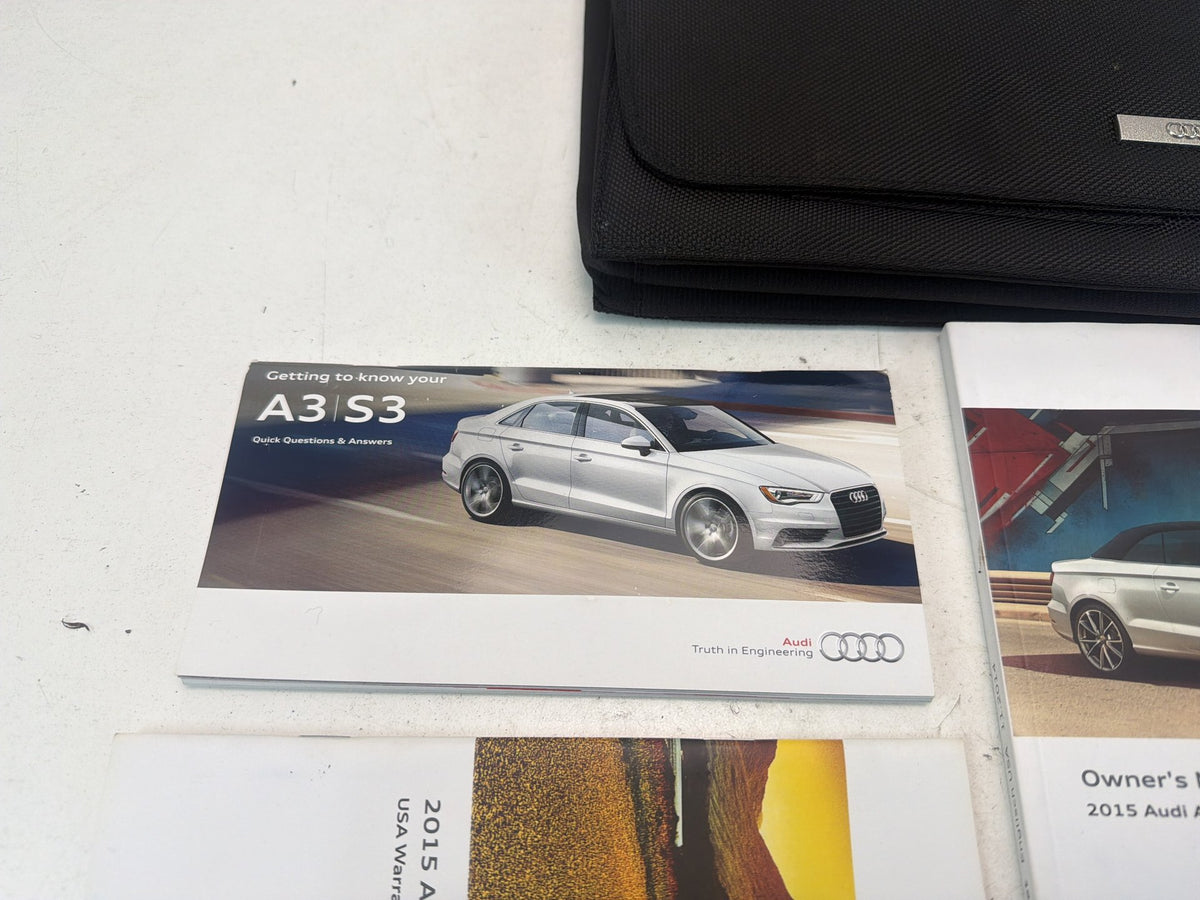 2015-2019 Audi A3 Owners Manual Guide Book OEM