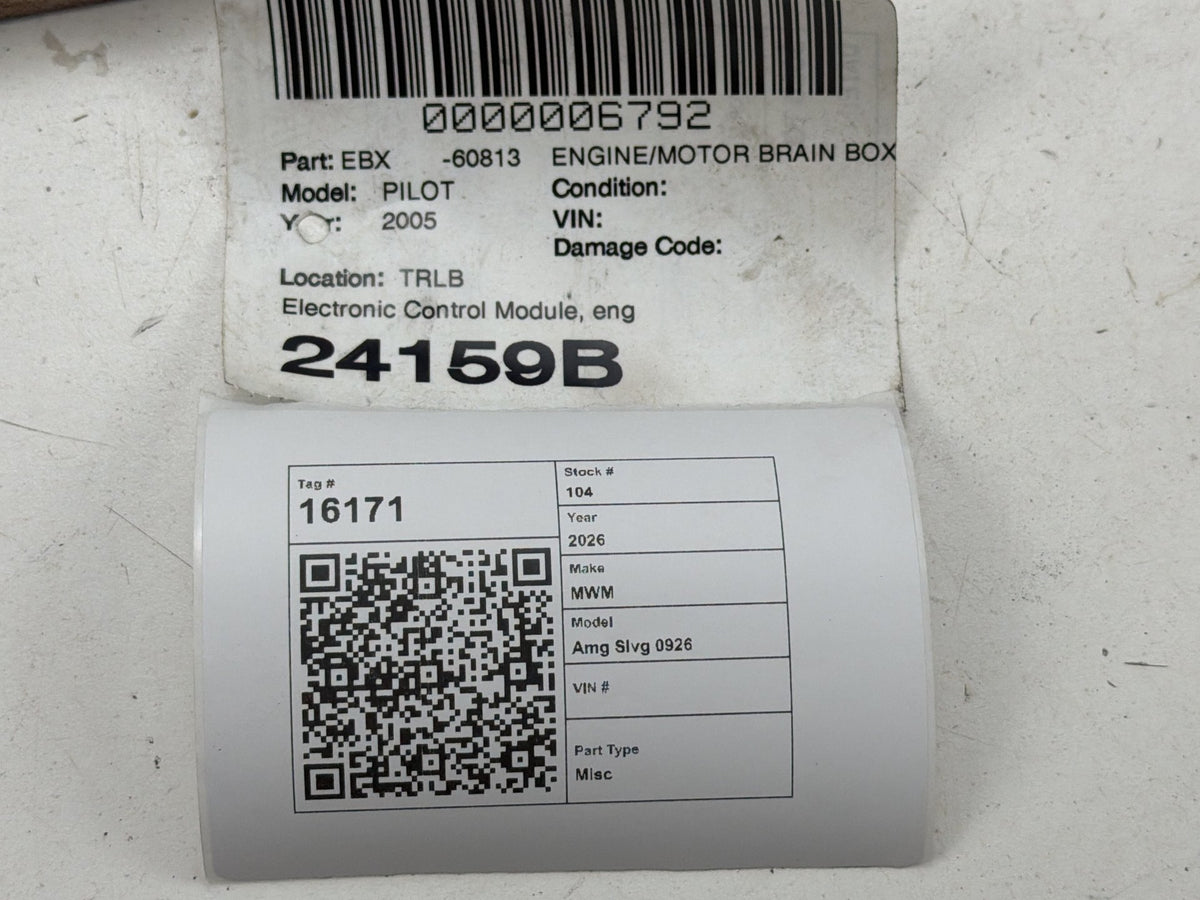 2005 Honda Pilot 3.5L Engine Computer Control Module Unit ECU 37820-PVJ-A74 OEM