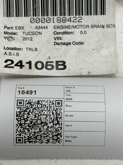 2011-2013 Hyundai Tucson Engine Computer Control Module 39136-2G822 OEM