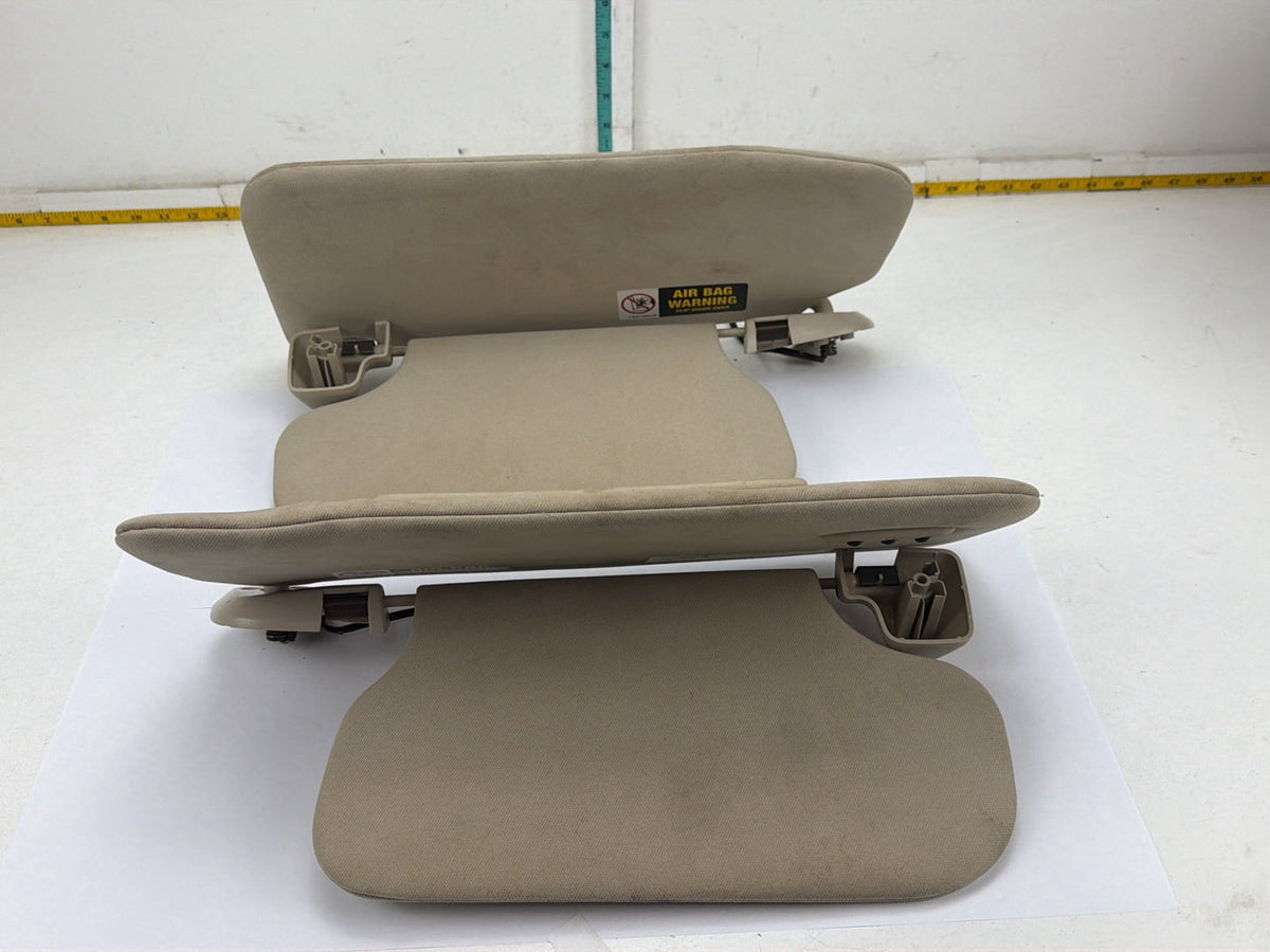 2003-2006 Lincoln Navigator Left/Right Sun Visor Pair Tan w/ Mirror OEM