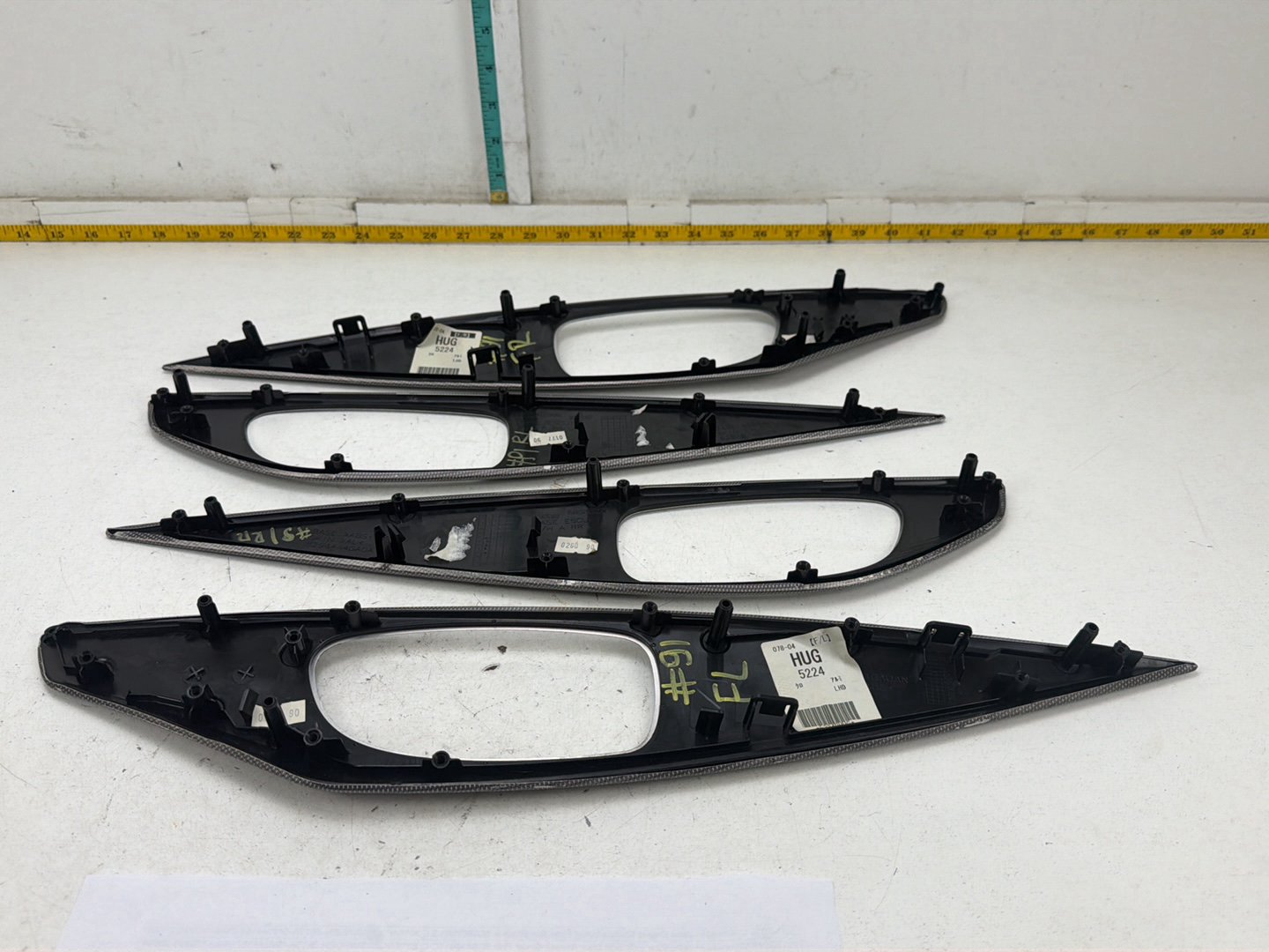 2014-2020 Infiniti Q50 V37 Interior Door Handle Trim Cover Bezel Panel 4 Pcs OEM