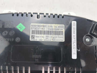 2014-2017 Maserati Ghibli Speedometer Instrument Gauge Cluster MPH 670037143 OEM