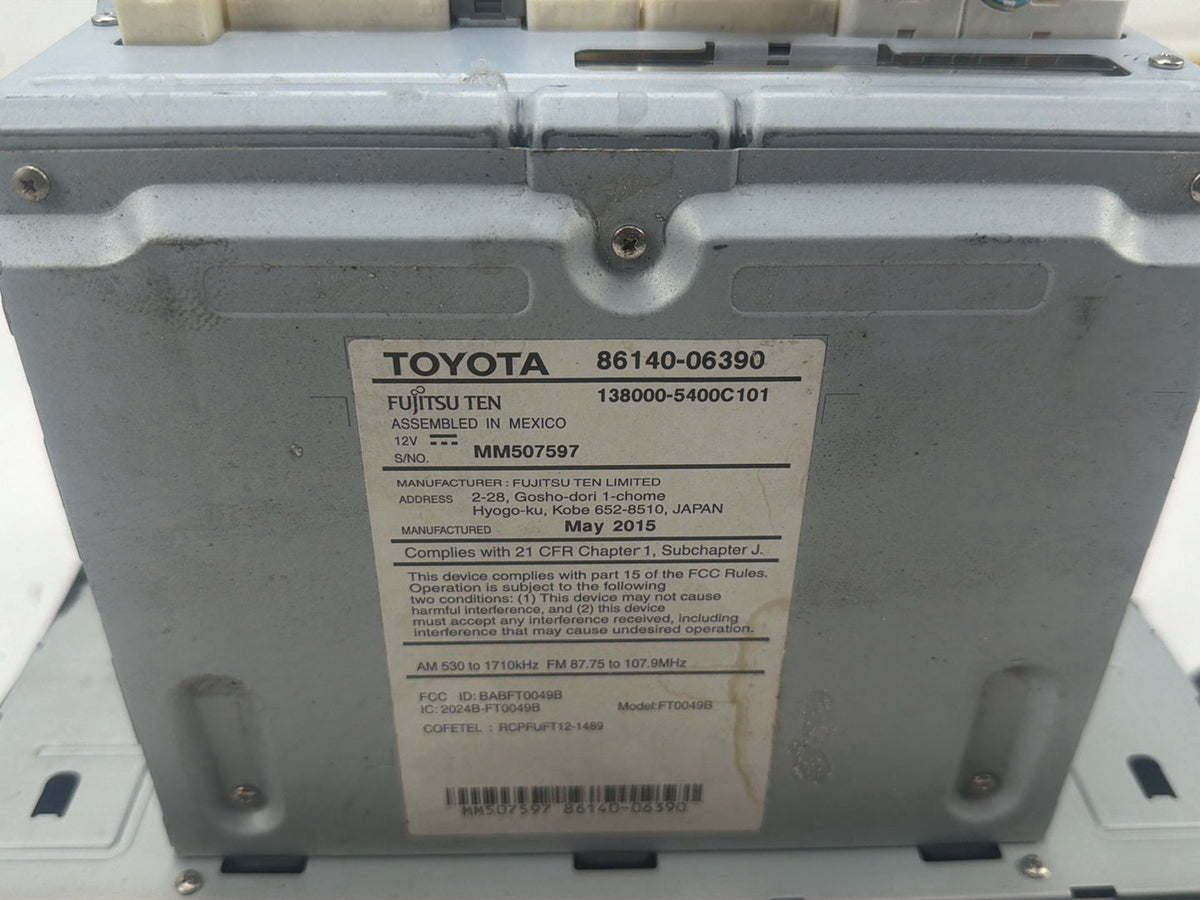 2015-2017 Toyota Camry XV50-Radio Touch Screen Display & Receiver 8614006390 OEM