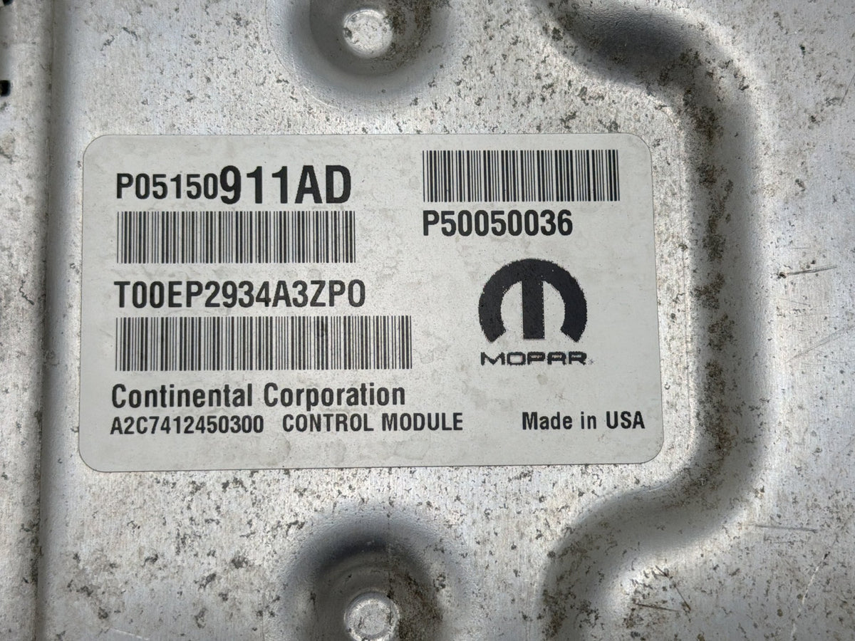 2015-2017 Jeep Renegade 2.4L Engine Control Computer Module P05150911AD OEM