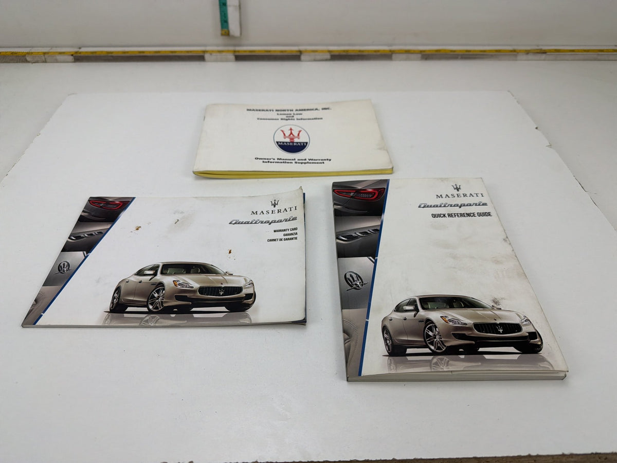 2015 Maserati Quattroporte M156 Owner's Manual Guide BooK Set 2018244 OEM
