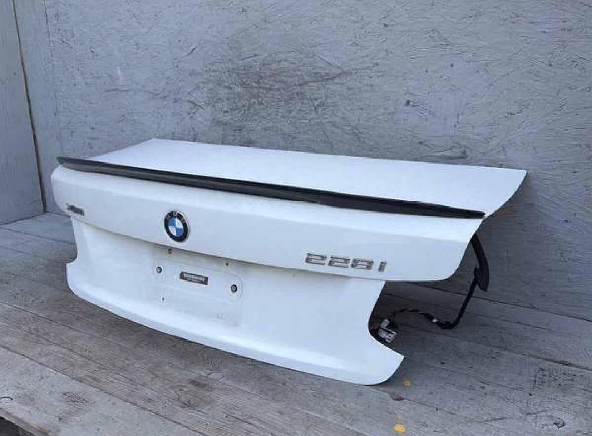 2014-2016 BMW 228i F22 Rear Trunk Deck Lid Shell Cover Panel White OEM