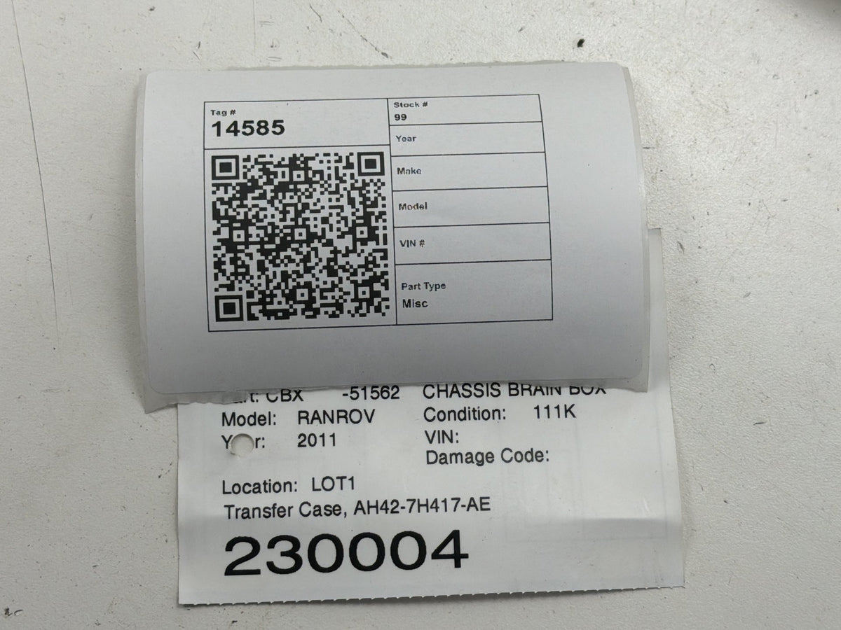 2010-2013 Land Rover Range Rover Transfer Case Control Module ECU OEM