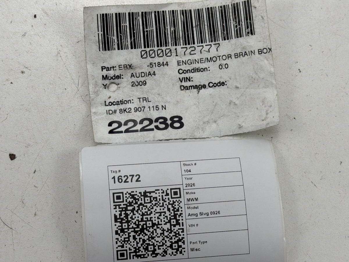 2009-2010 Audi A4 Engine Control Module ECM ECU 8K2907115AA OEM