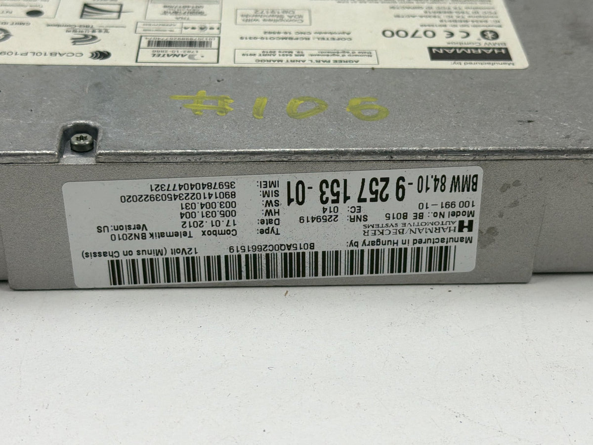2011-2016 BMW 550i xDrive Telematics Bluetooth Communication Control Module OEM