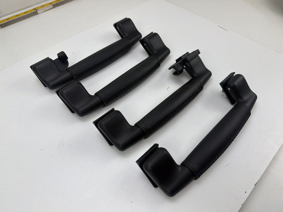 2014-2021 Maserati Quattroporte Roof Grab Handles Set of 4 Black Leather OEM