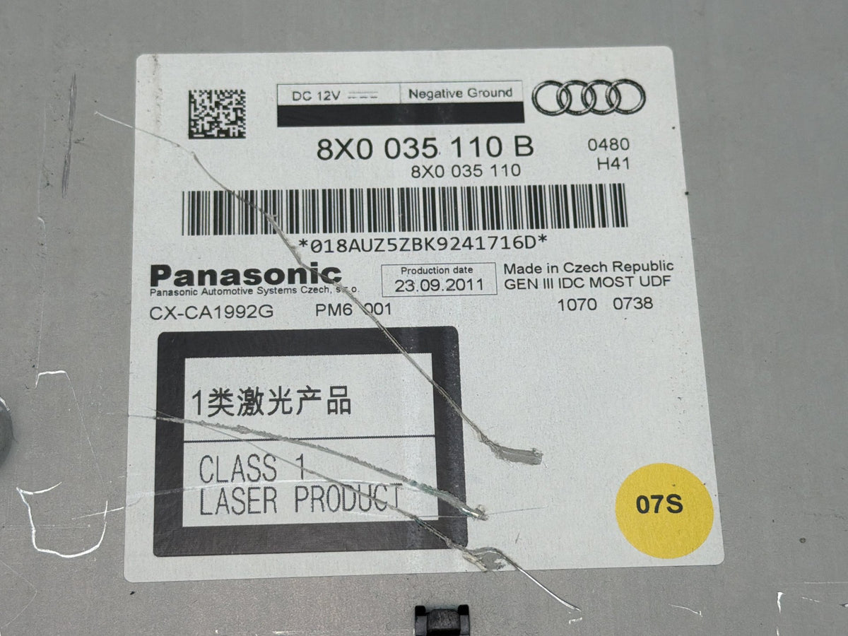 2012-2015 Audi A7 Quattro 4G - CD Changer 6 Disc Player 8X0 035 110 B OEM