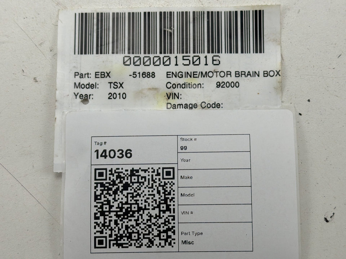 2009-2014 Acura TSX Engine Computer Control Module 37820-RL5-A53 OEM