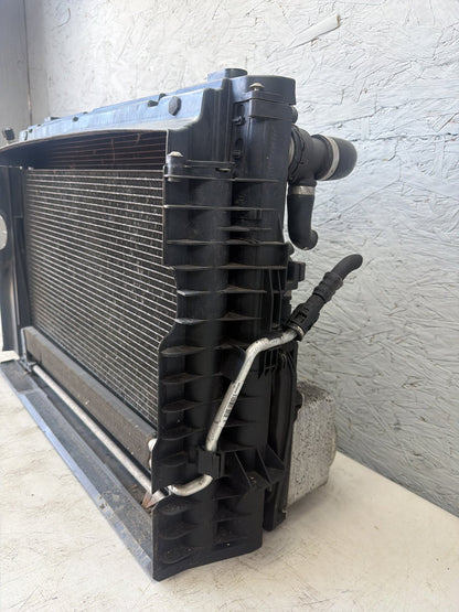 2008-2010 BMW 528i E60 Radiator A/C Condenser & Cooling Fan Assembly 157K OEM