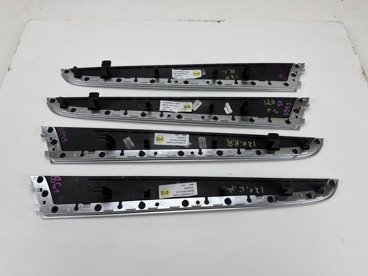 2013-2017 Audi Q5 8R Interior Door Card Wood Trim Inlay Panels Moldings Set OEM
