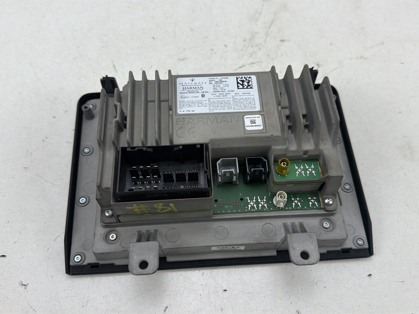 2014-2017 Maserati Ghibli Dash Navigation Info Display Screen 670104486 OEM