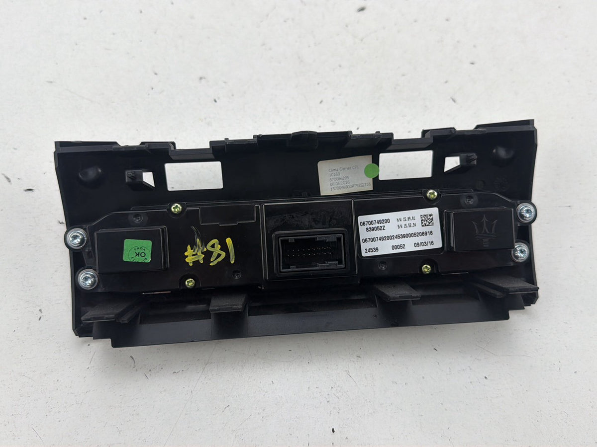 2014-2017 Maserati Ghibli III M157 Center HVAC Heater A/C Climate Control OEM