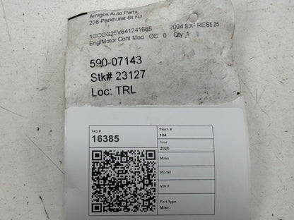 2004 Chevrolet Express 2500 Engine Computer Control Module 12630464 OEM