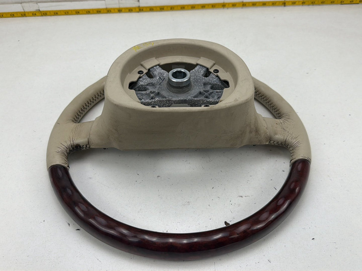 2003-2006 Lincoln Navigator Leather Wood Steering Wheel 30328471 OEM