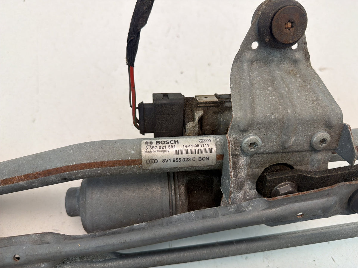 2015-2020 Audi A3 8V Front Windshield Wiper Transmission Linkage & Motor OEM