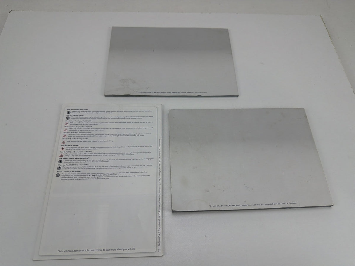 2015 Volvo S60 Owners Manual User Guide Handbook Booklet Set OEM