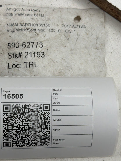 2016-2017 Nissan Altima Engine Computer Control Module Unit ECU NEC029-073 OEM