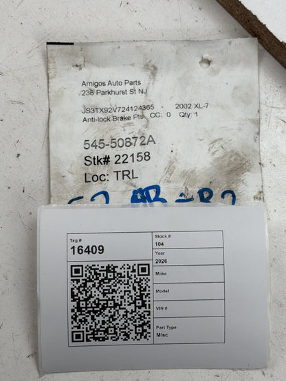 2005 Suzuki XL-5 ABS Anti-Lock Brake Pump Module A3.0440-0112.4 OEM