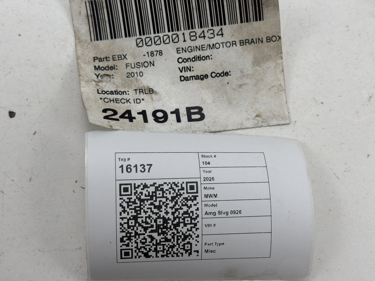 2010 Ford Fusion Front Engine Computer Brain Control Module ECU 1531657 A01 OEM