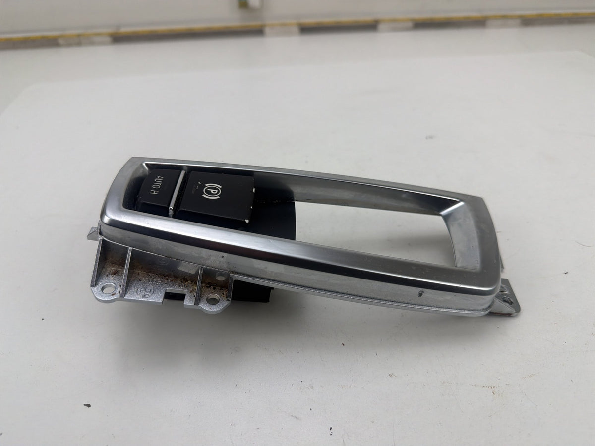 2011-2016 BMW 550i xDrive Central Console Parking Brake Switch With Trim OEM