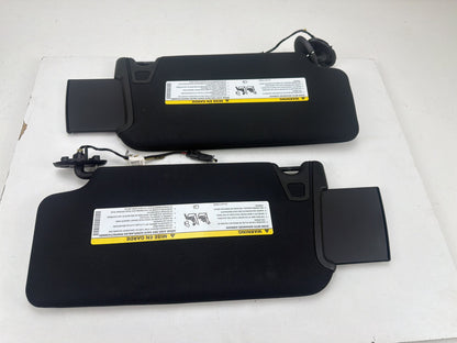 2011-2014 Dodge Charger Front Left & Right Sun Visor Pair Black Cloth OEM