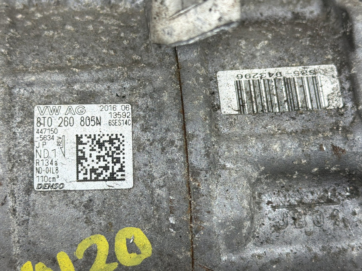 2014-2017 Audi Q5 Quattro 2.0L A/C Compressor 8T0260805N OEM