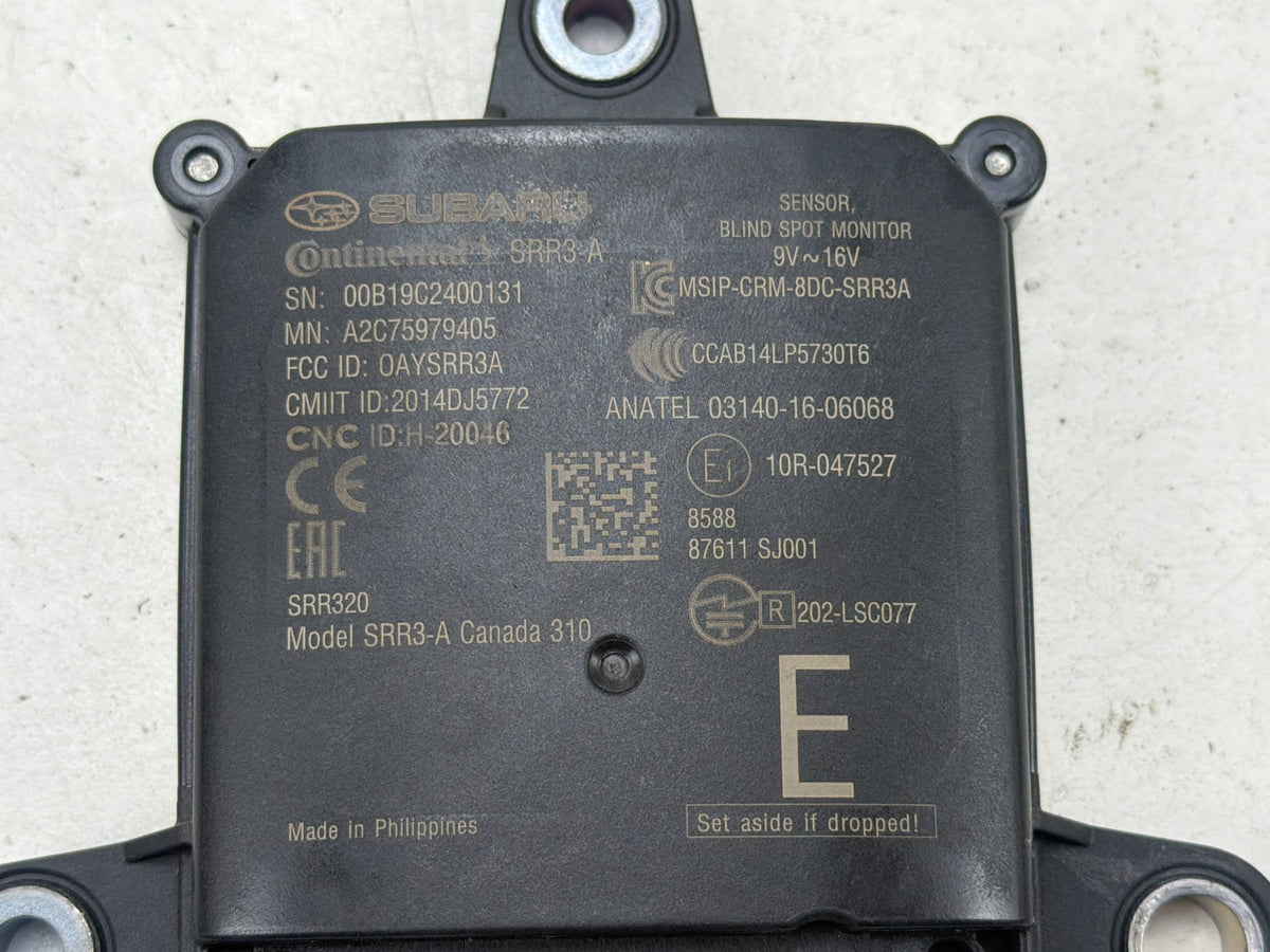 2019-2021 Subaru Forester Rear Right Side Blind Spot Monitor Radar Sensor OEM