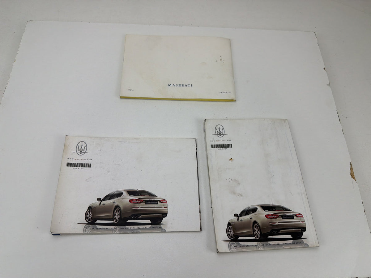 2015 Maserati Quattroporte M156 Owner's Manual Guide BooK Set 2018244 OEM