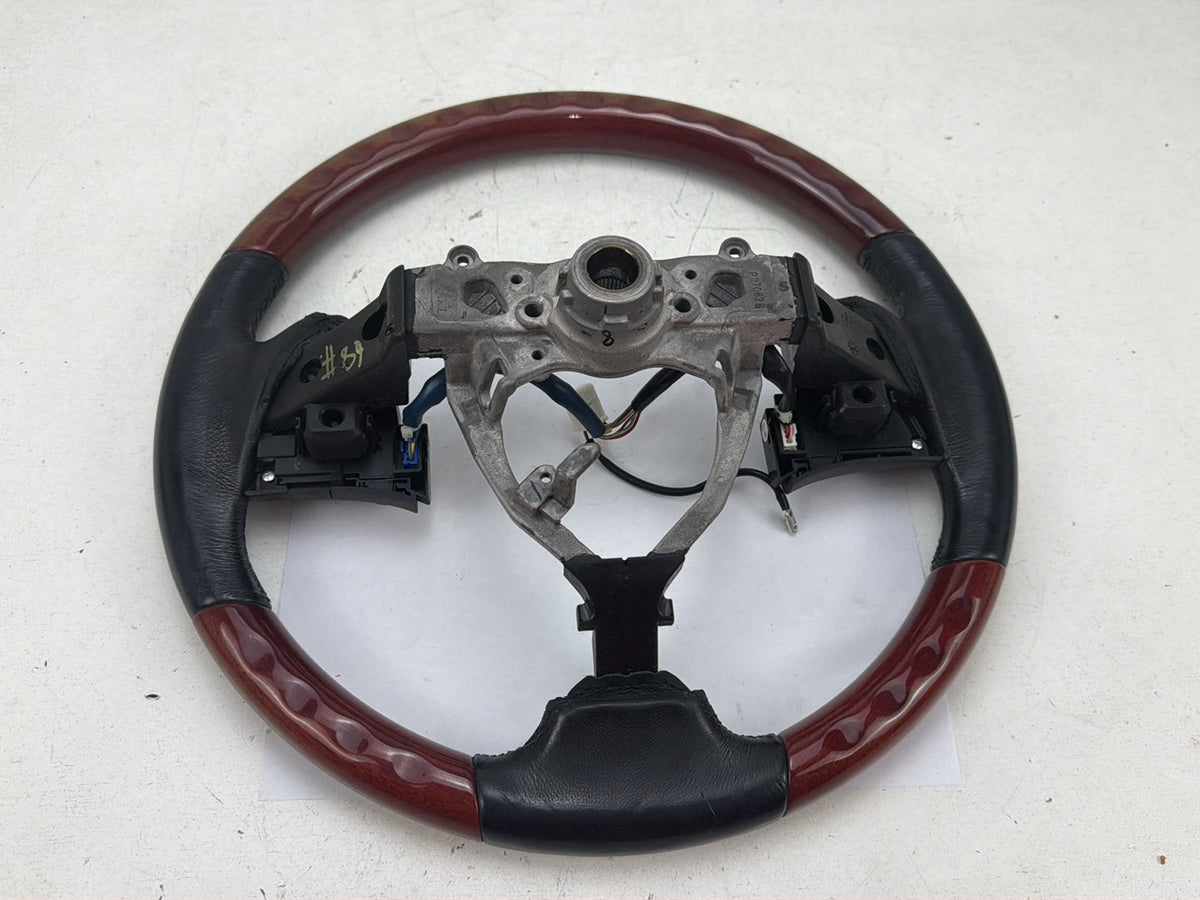 2007-2009 Lexus ES350 S190-Wood Leather Steering Wheel Cruise Controls OEM