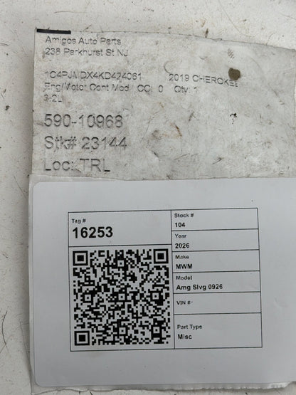 2019-2020 Jeep Cherokee Engine Computer Control Module P68328875AA OEM