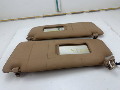 2007-2010 BMW X3 Sport Utility Front Left & Right Side Sun Visor Pair Tan OEM
