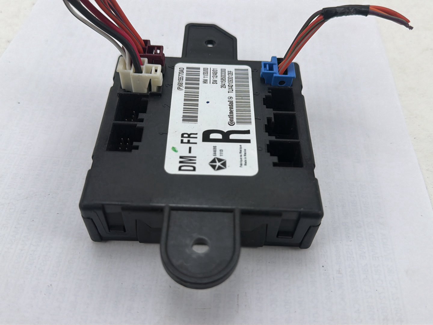 2013-2015 Ram 1500 Front Right Passenger Side Door Control Module 68155770AD OEM