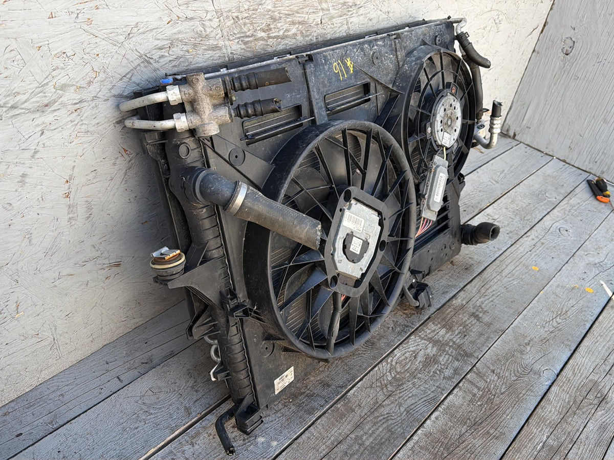 2003-2006 Porsche Cayenne Radiator Condenser w/ Cooling Fan OEM