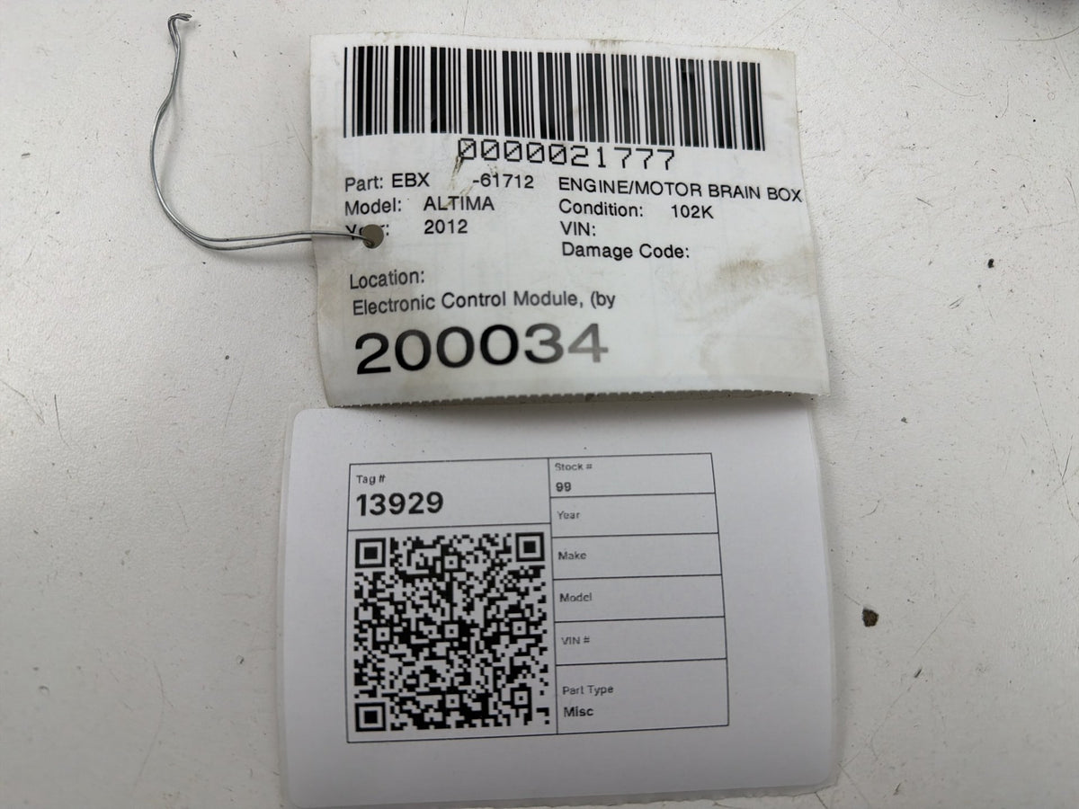 2011-2013 Nissan Altima Engine Control Computer MEC112-130 B1 OEM
