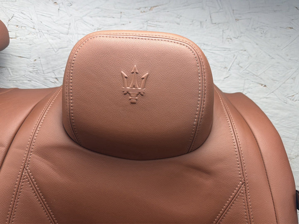 2014-2020 Maserati Ghibli Front & Rear Convertible Seat Set Merino Orange OEM