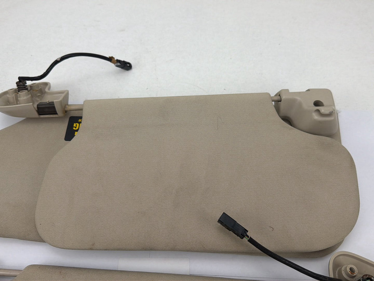 2003-2006 Lincoln Navigator Left/Right Sun Visor Pair Tan w/ Mirror OEM