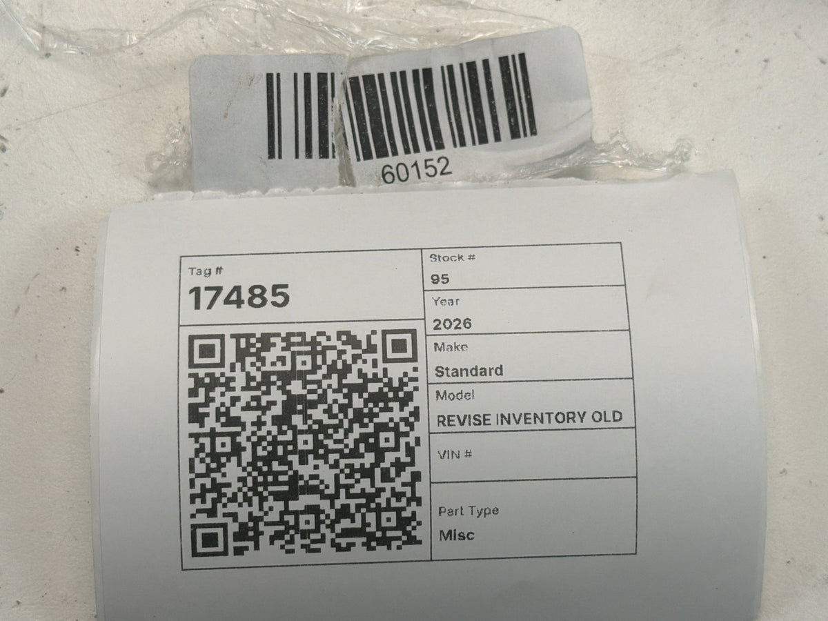 2026 Standard REVISE INVENTORY OLD - Misc PN: