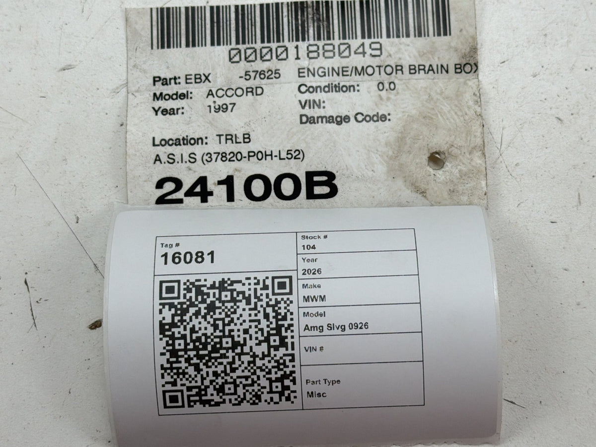 1996-1997 Honda Accord Automatic Engine Computer Unit Module ECU ECM OEM