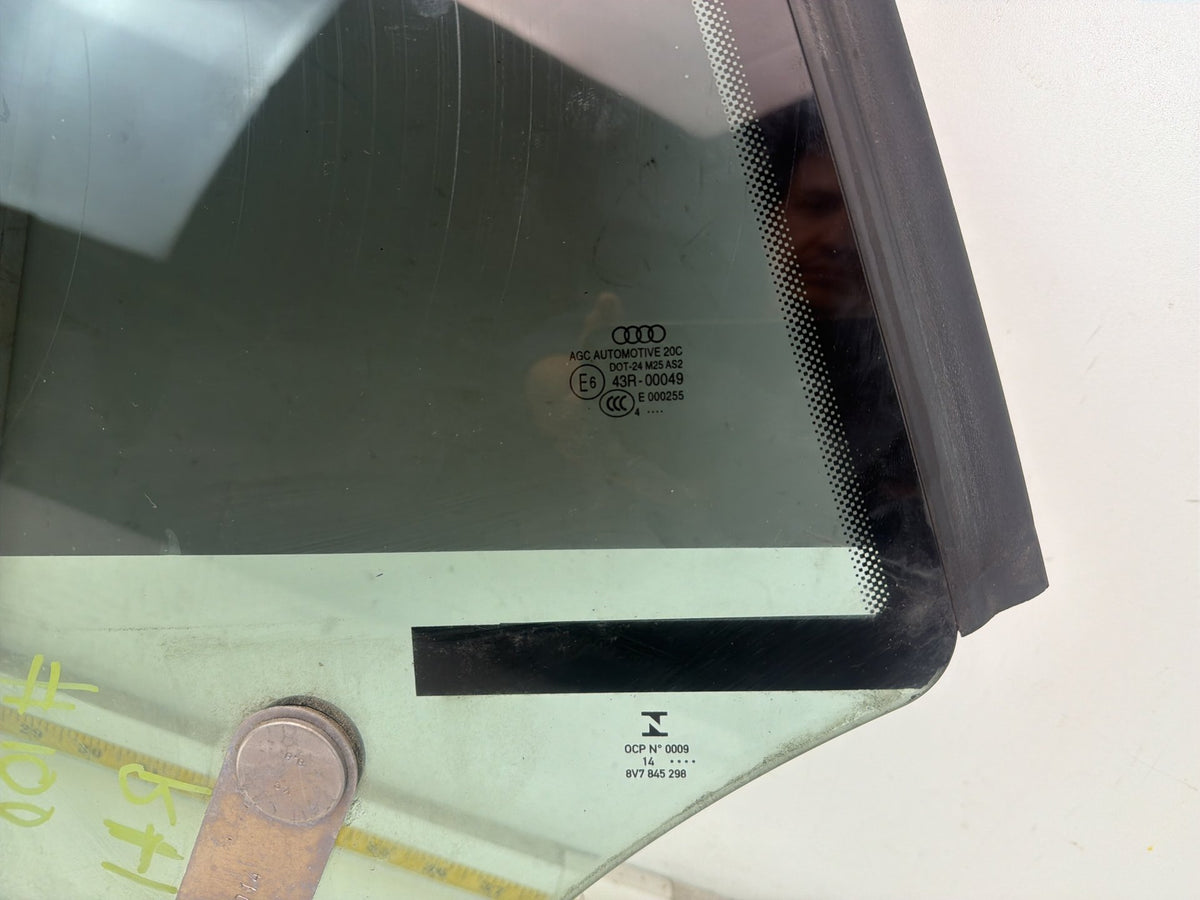 2015-2019 Audi A3 Rear Right Side Quarter Window Glass 8V7845298D OEM