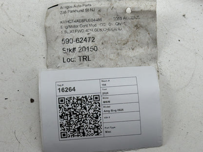 2015-2017 Hyundai Accent Engine Computer Control Module Unit ECU 39110-2BRG5 OEM
