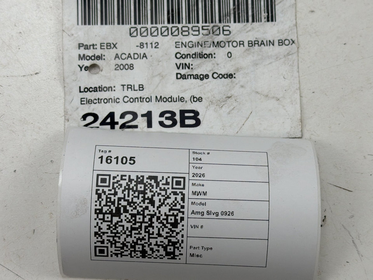 2007-2008 GMC Acadia Engine Computer Control Module 12618767 OEM