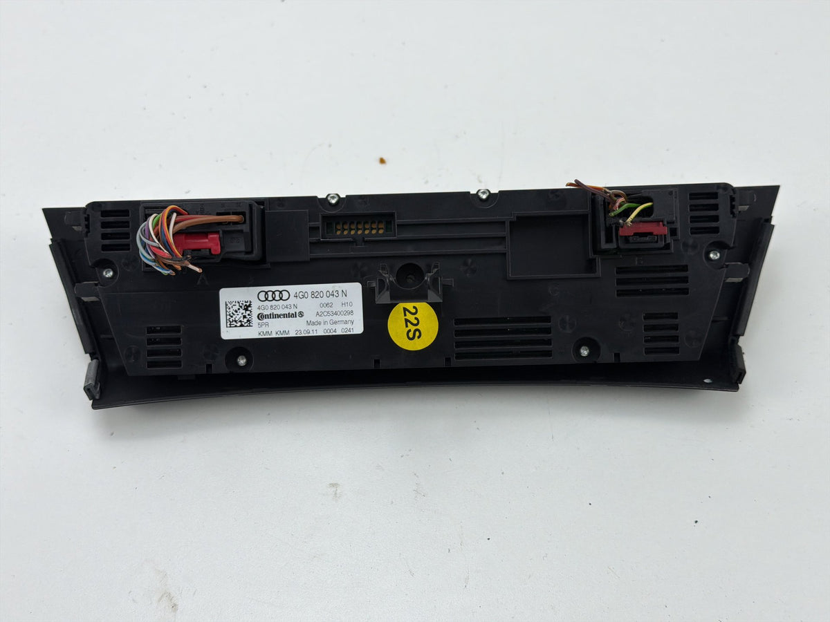 2012-2018 Audi A7 Temperature Climate Control Panel 4G0820043N OEM