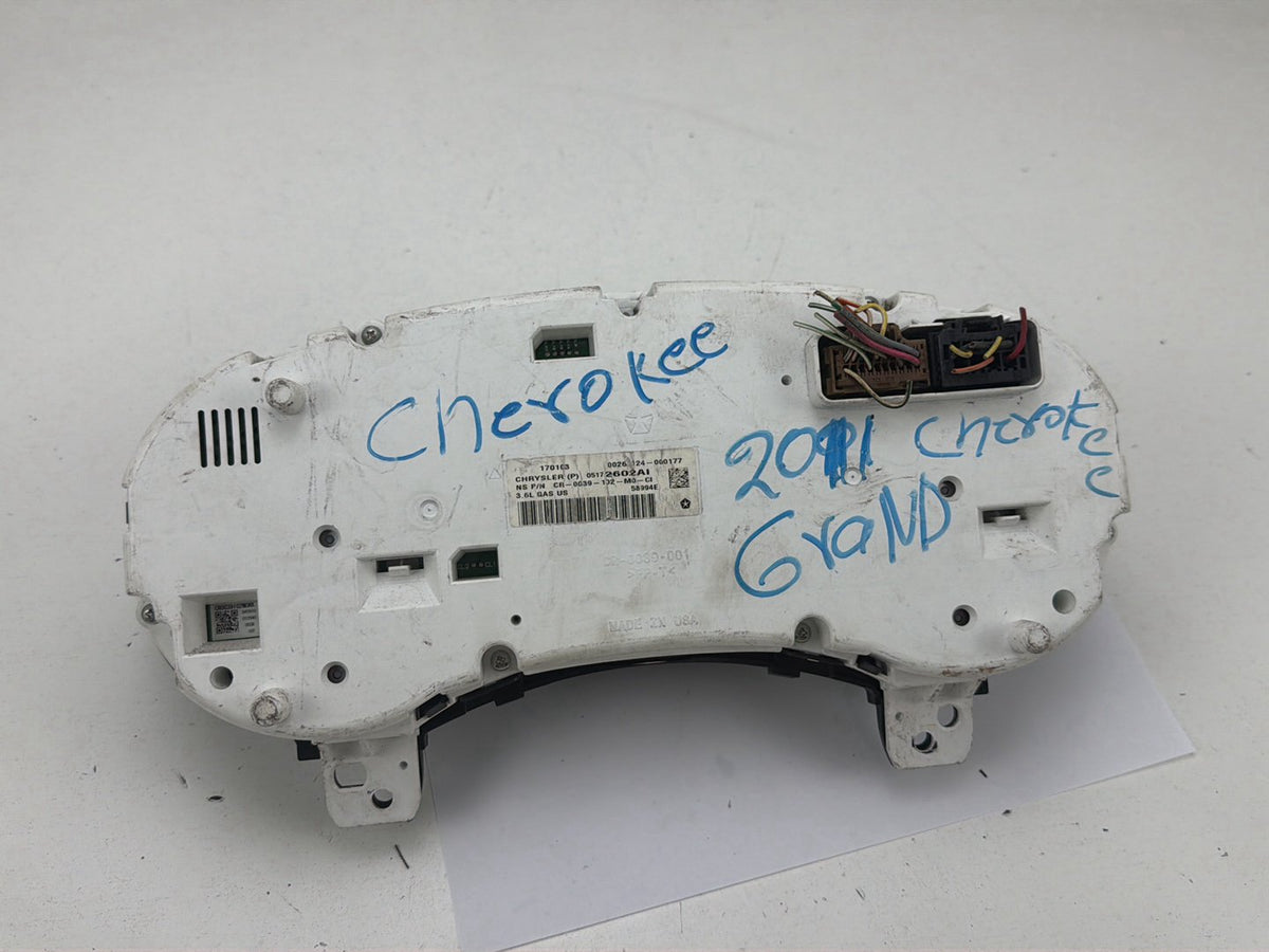 2011 Jeep Grand Cherokee Speedometer Instrument Cluster 05172602AI OEM
